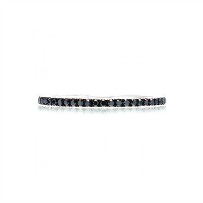 Black Eternity Band in Sterling Silver (X-Large)